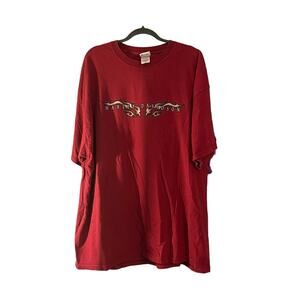 Littleton Harley Davidson Mens  2XL Graphic T-Shirt Maroon Biker Motorcycle NH